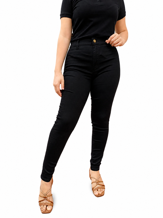 Calça Jeans Cigarrete Preta | Dona Mon