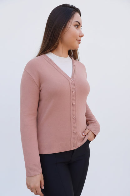 Cardigan Tricô Alongado Básico | Dona Mon