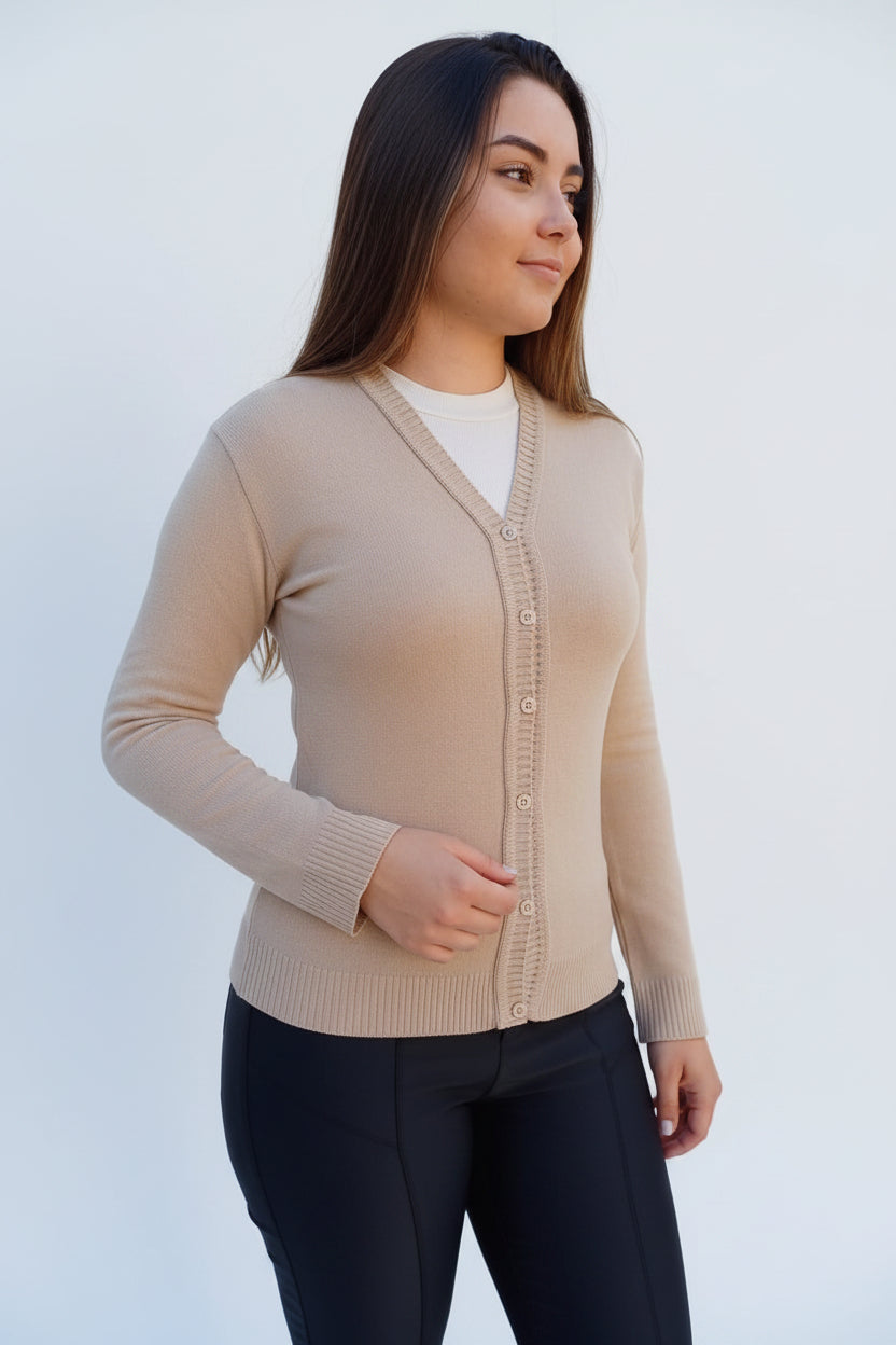 Cardigan Tricô Alongado Básico | Dona Mon