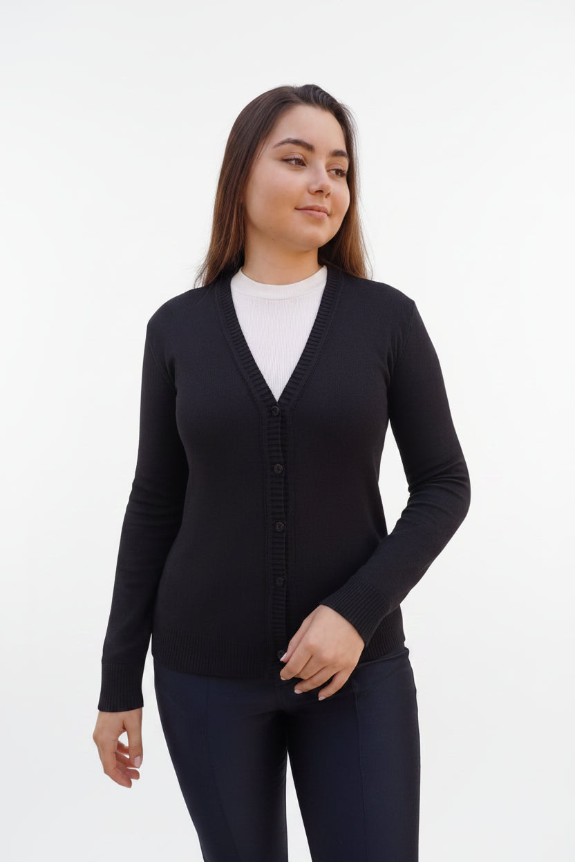 Cardigan Tricô Alongado Básico | Dona Mon