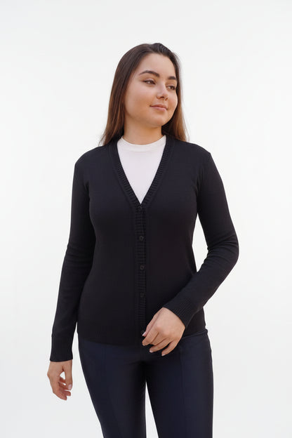 Cardigan Tricô Alongado Básico | Dona Mon