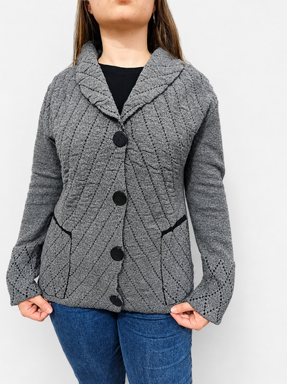 Cardigan Tricot Mousse com Botões | Dona Mon