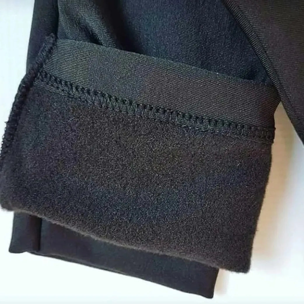 Calça Legging Flanelada Cintura Alta Preta | Dona Mon