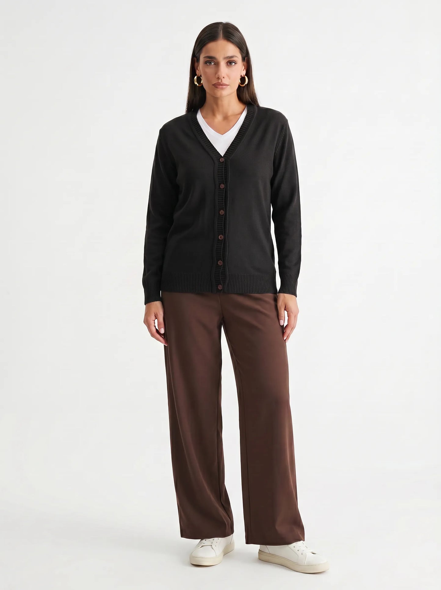 Cardigan Tricot Alongado Básico | Dona Mon