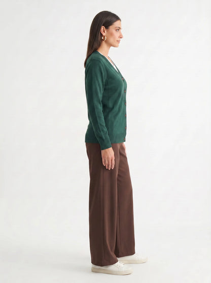 Cardigan Tricot Alongado Básico | Dona Mon