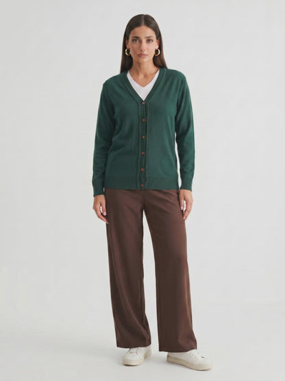 Cardigan Tricot Alongado Básico | Dona Mon